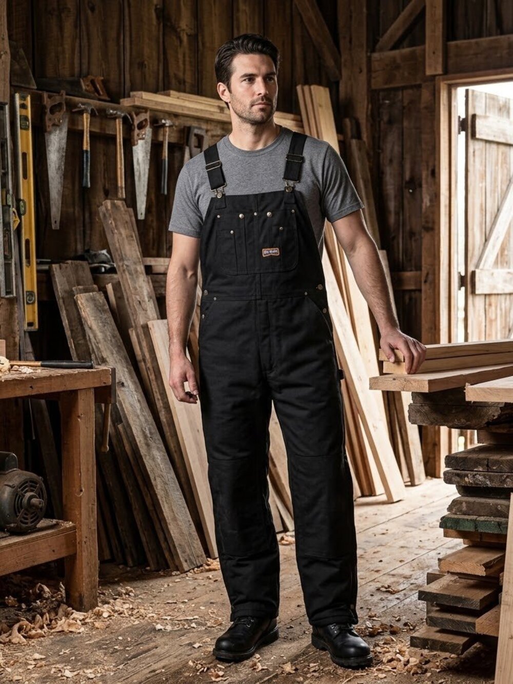 NWT Big Smith Black Insulated Workwear Heavyweight Overalls Size XL Regular